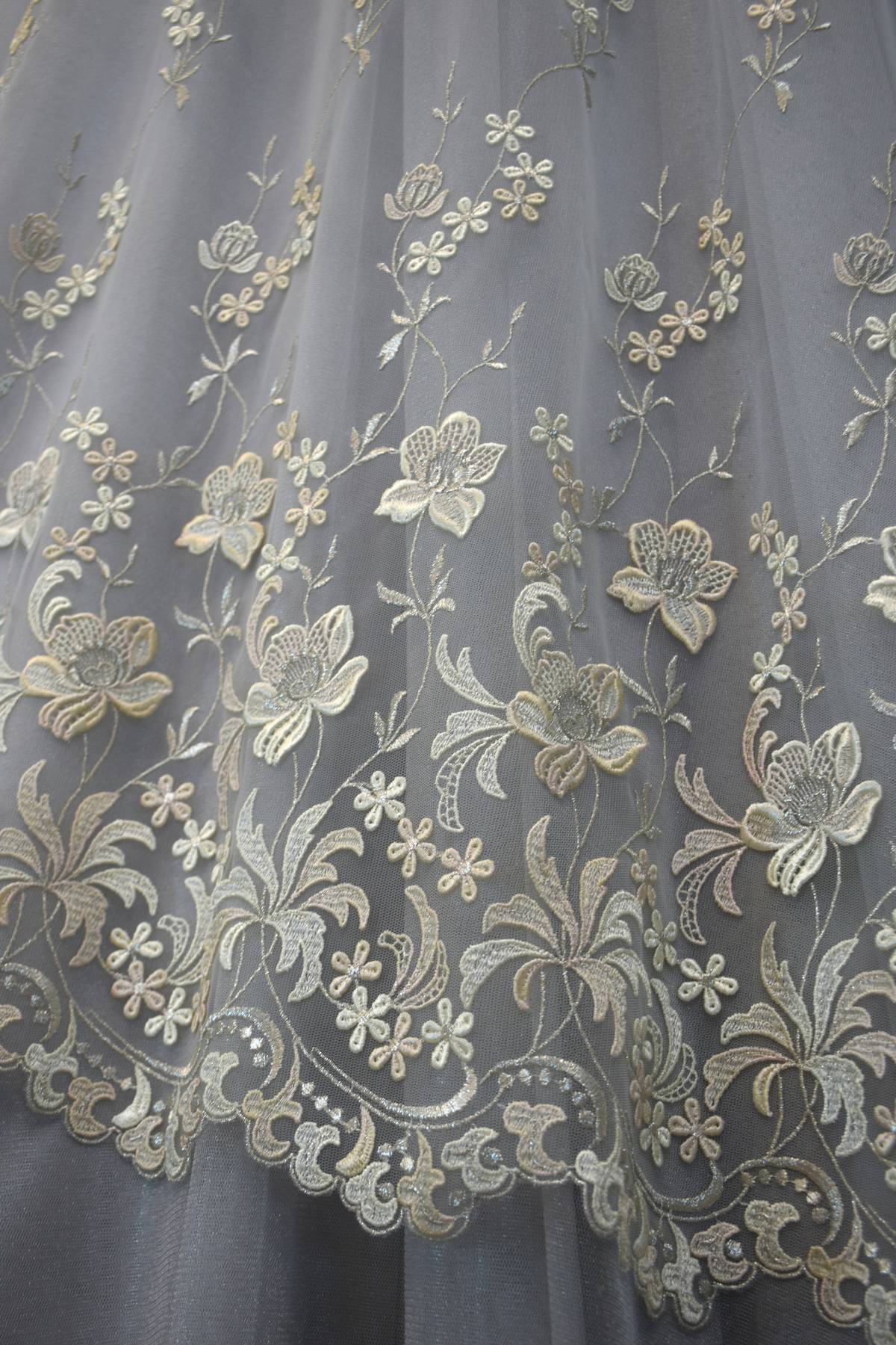 tulle macrame ricamato lurex Art 9061LTUBC