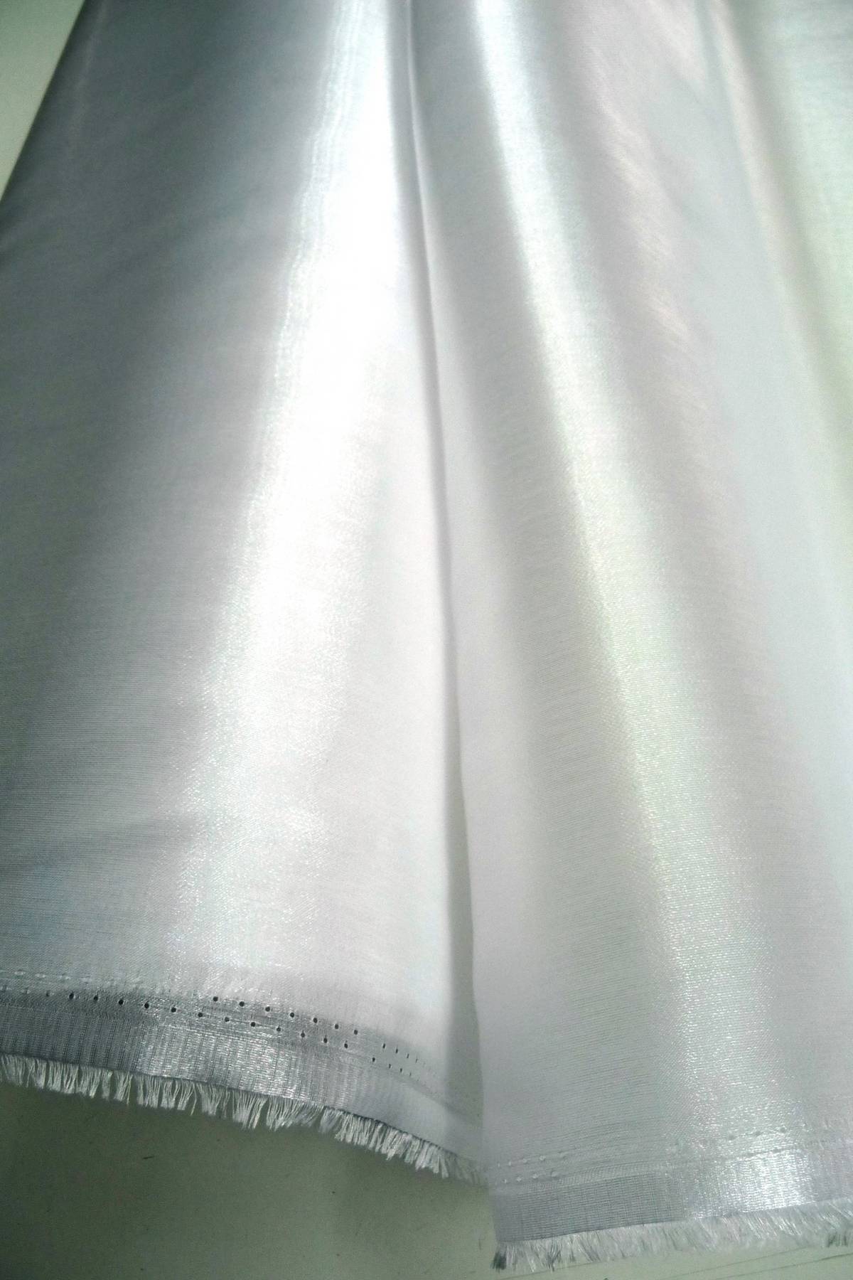 organza perlata bianco 100 poliestere cm 150 Art AR823BC