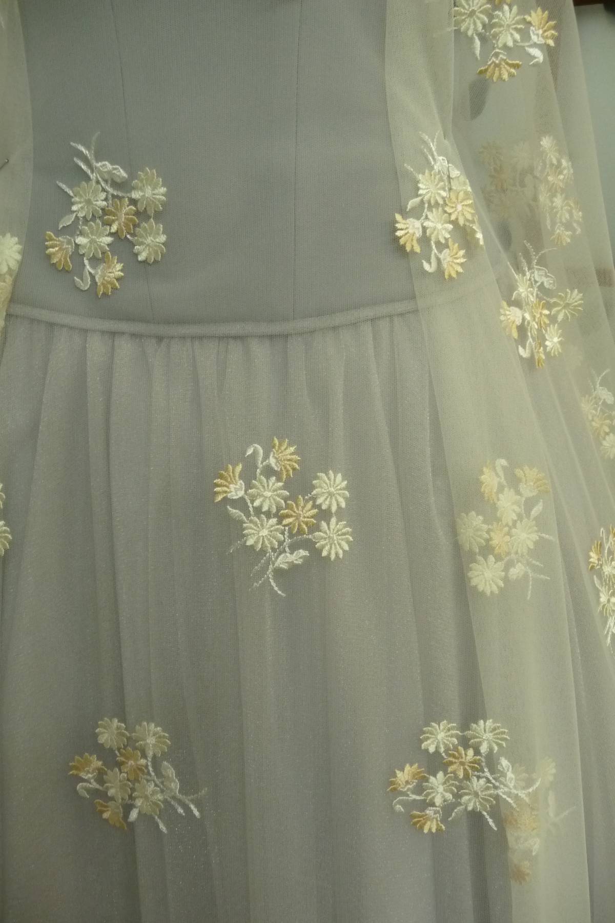 tulle ricamato bicolore cm 150 Art B1028LTUB