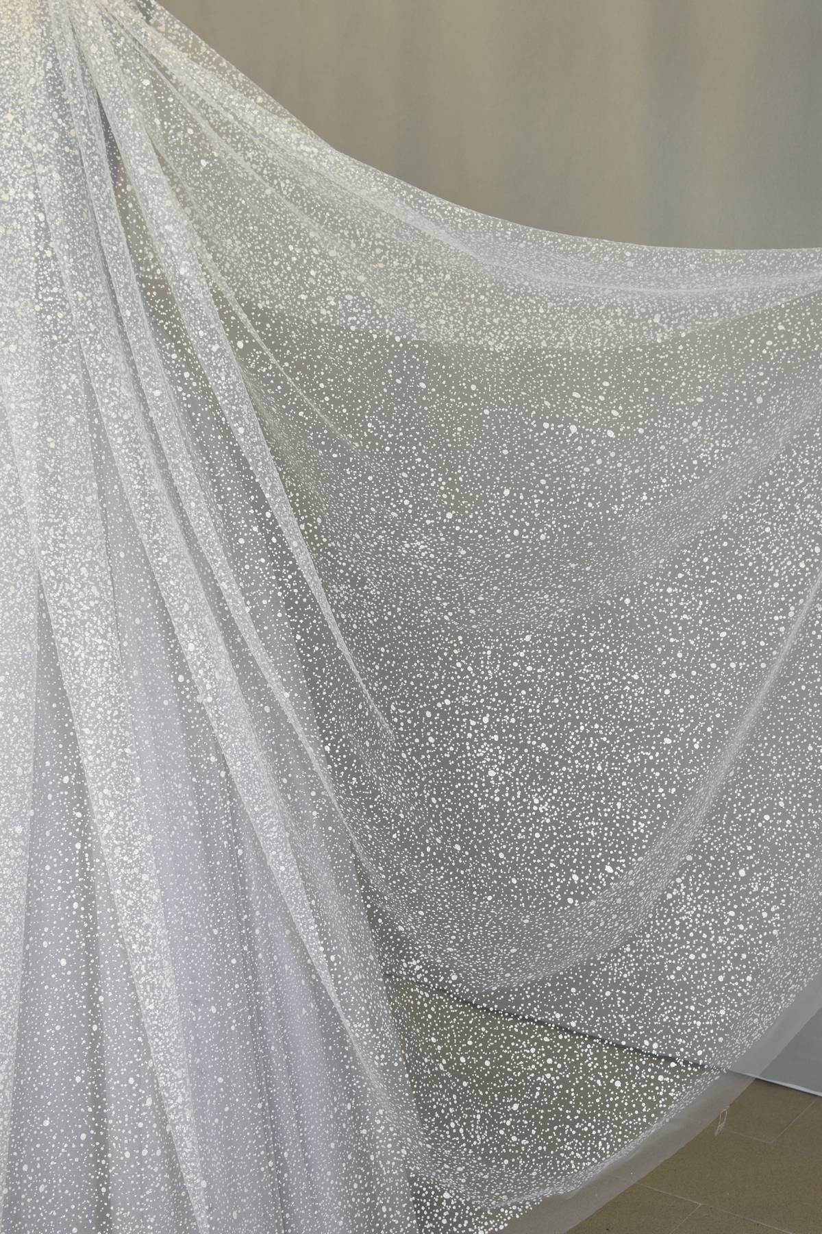 tulle glitter poliammidico colore bianco cm 140 Art 0009T