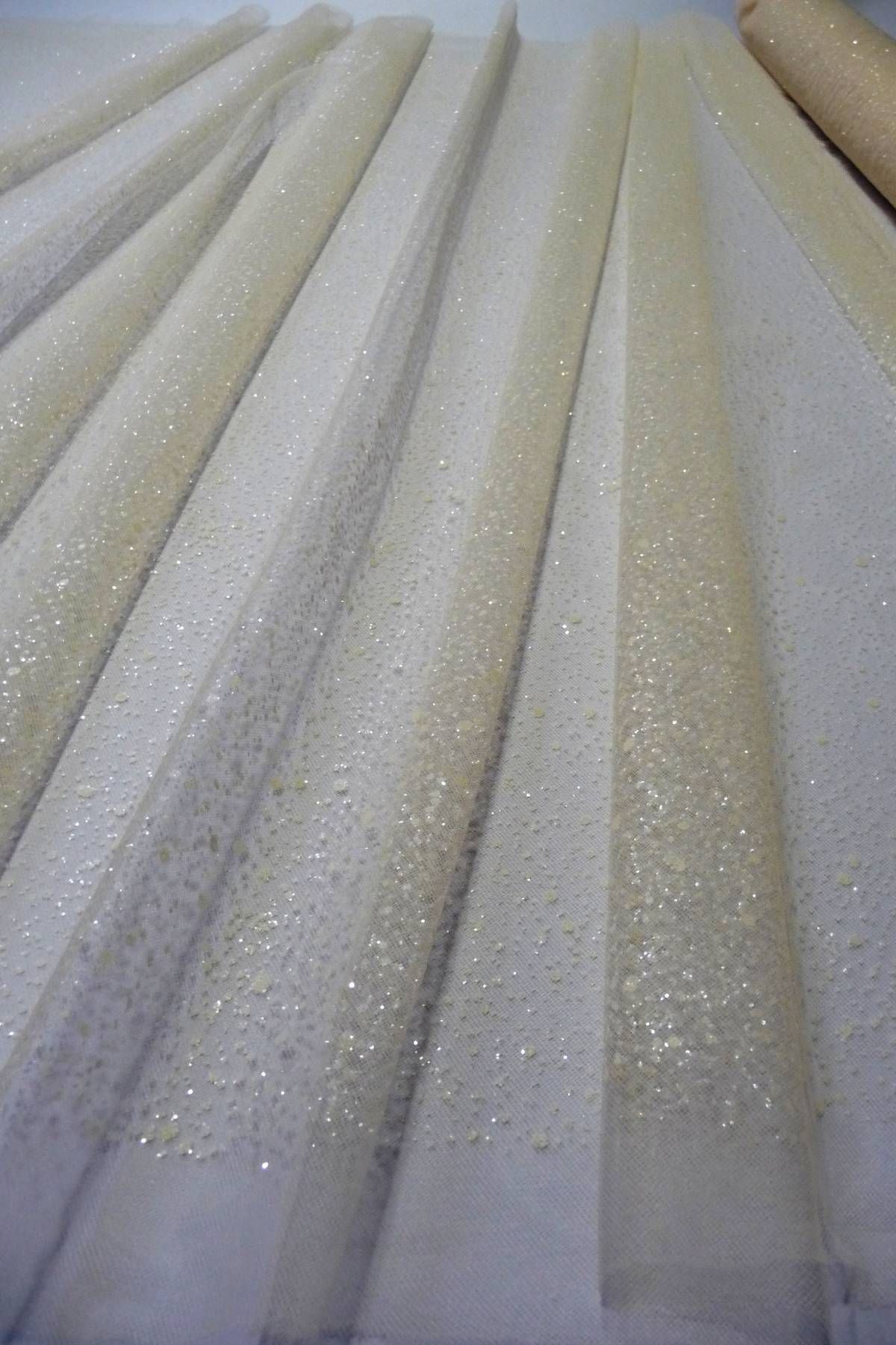 tulle glitter colore seta biscotto alt cm 140 Art 0009S
