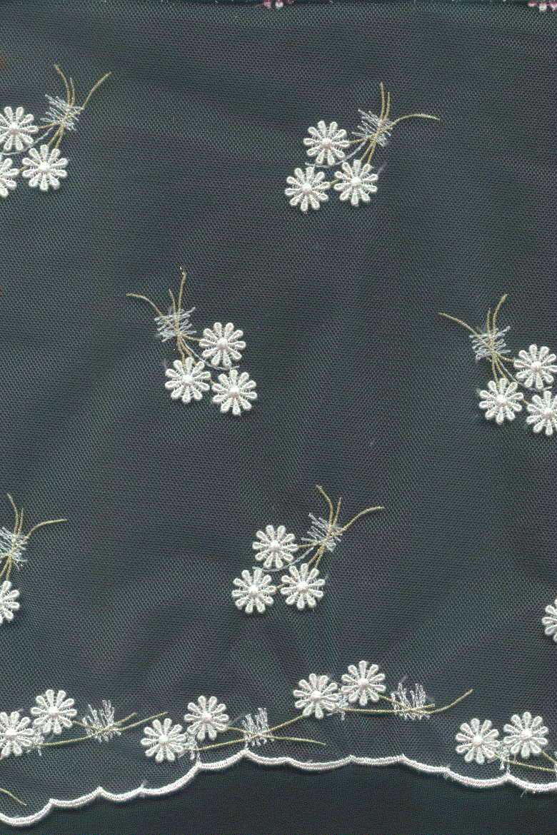 tulle ricamato colore avorio Art B2071LTUAV