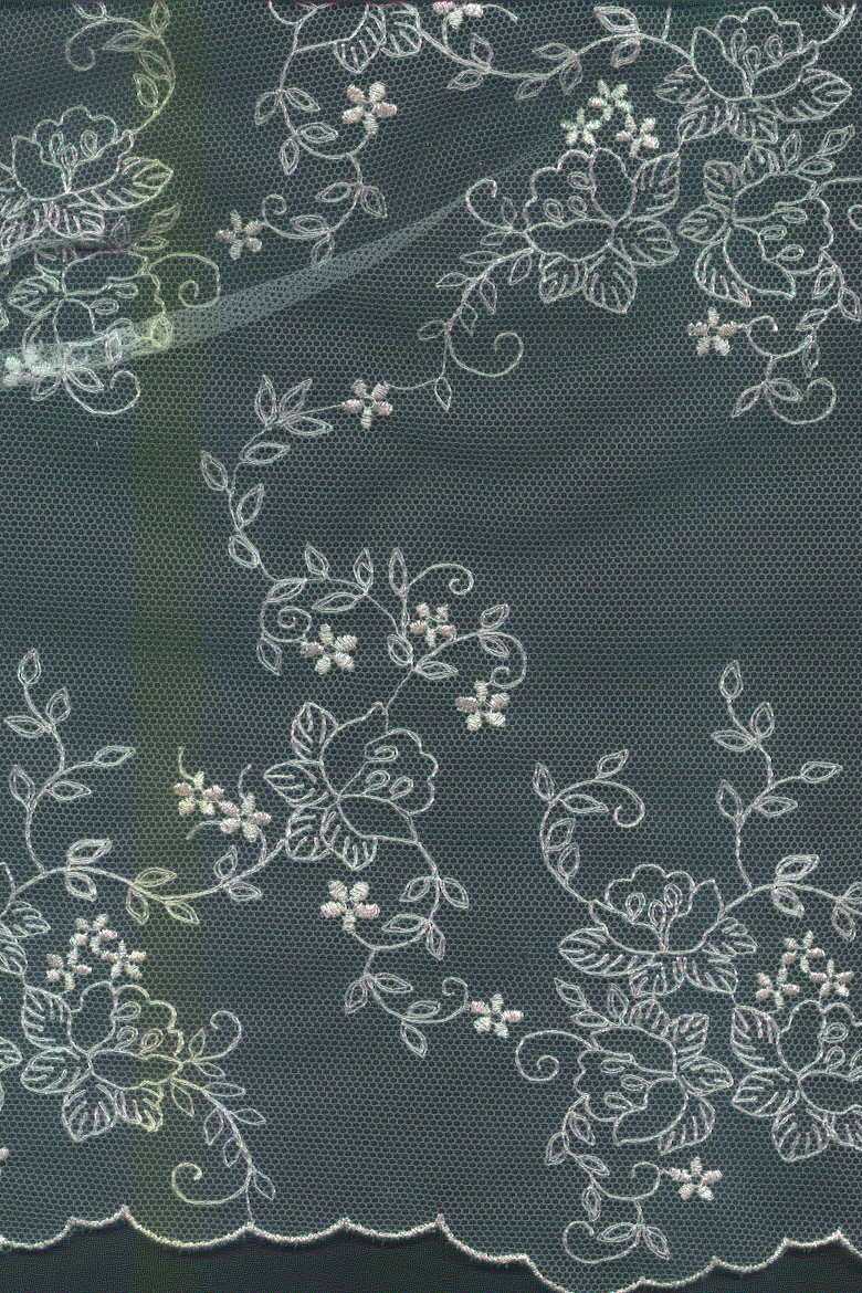 tulle ricamato bicolore Art C1224LTUBC