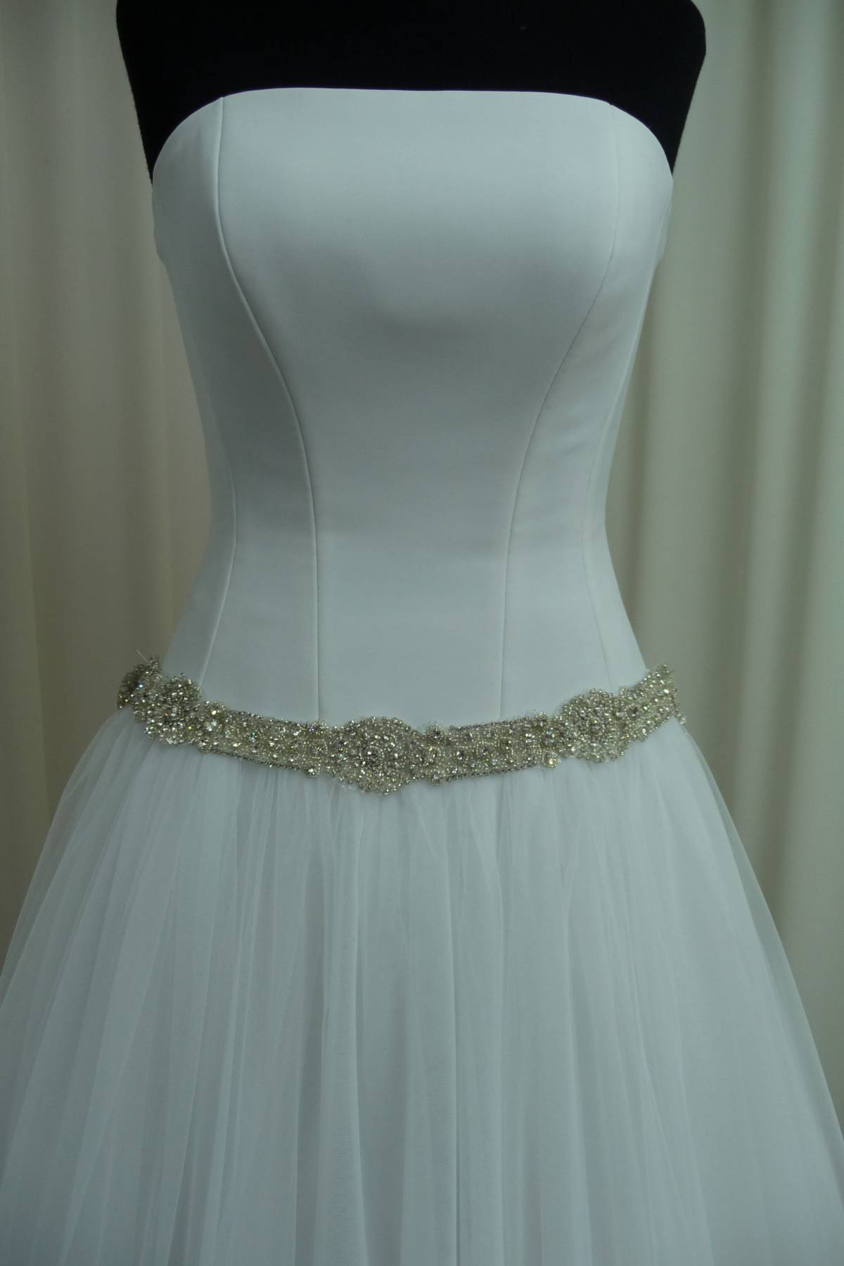 bordo tulle ricamato avorio silver 15 strass c1308 Art C1308
