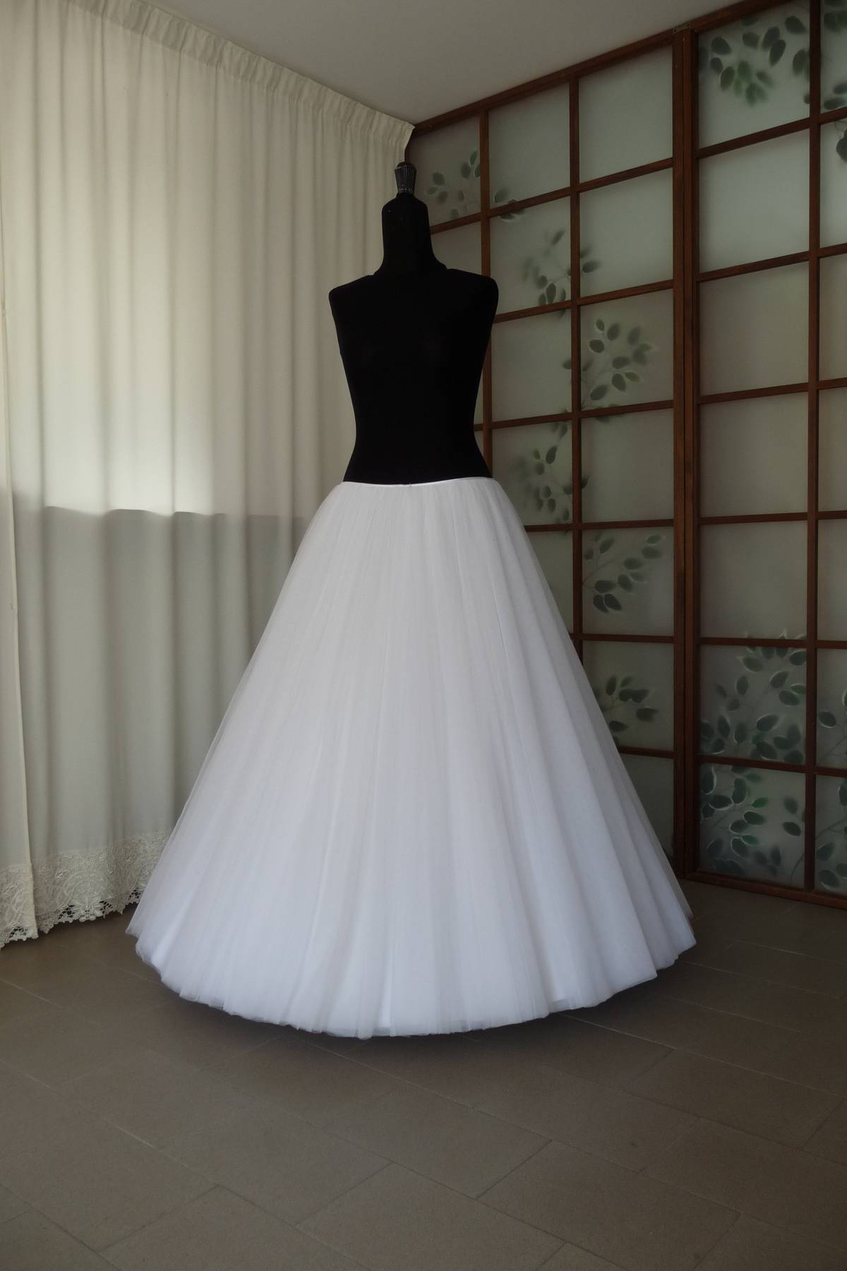 gonna in tulle morbito 4 strati a ruota arricciato senza coda (tulle 0006) Art GON143