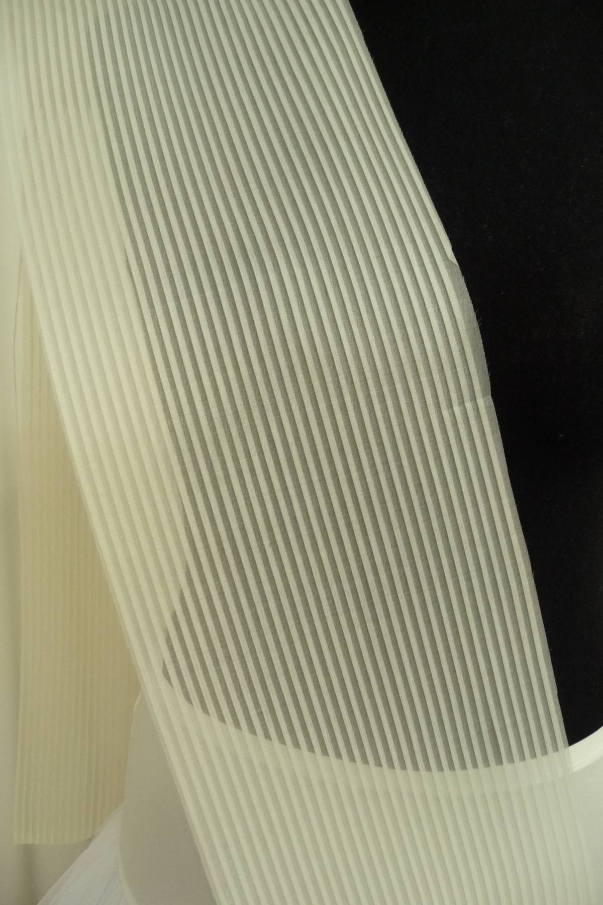 organza plisse 100 seta avorio cm 140 3405 Art PL0022COL1
