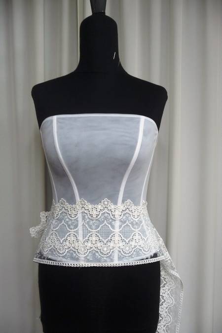 tulle macrame bianco 0864bm Foto 1
