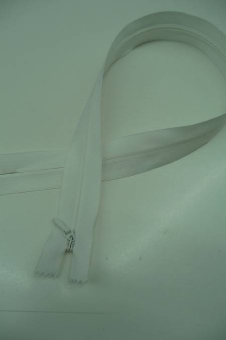 Cerniera cm 60 invisibile molto resistente bianco seta
