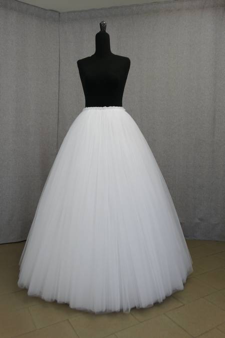 Gonna tulle mano seta bianco vita lunghezza GON148 Tessuti