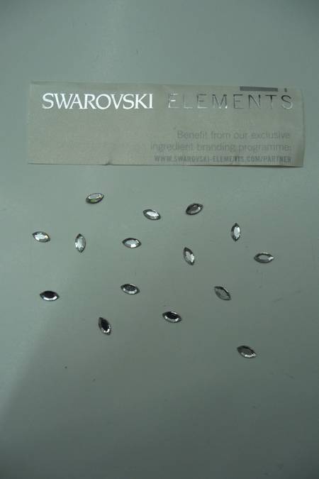 Strass swarovski navetta 8x4 crystal (confezione pz 45)