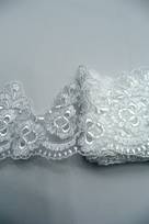 avorio argento tessuto rebrodato per fare abito per le nozze