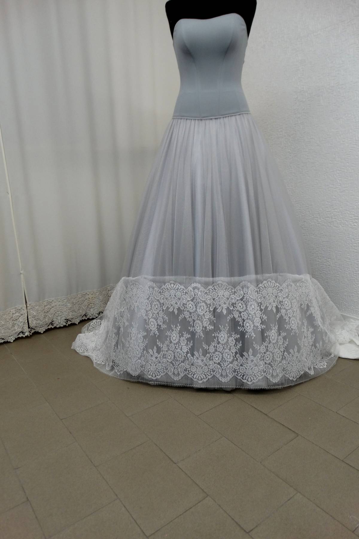 bordo pizzo chantilly bianco naturale h cm 40 75 cot 25 nylon Art 00104C