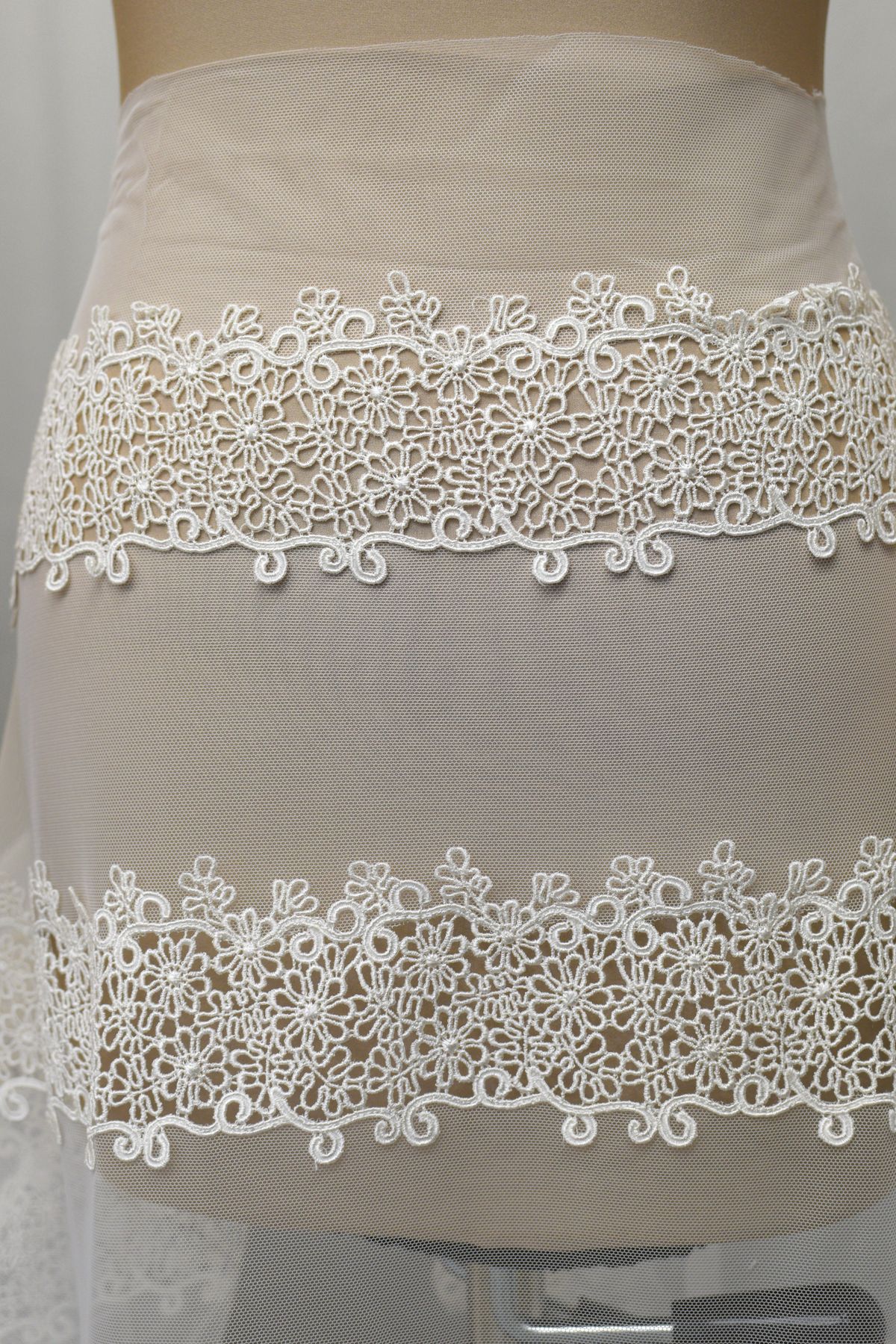 tulle ricamo macrame avorio h cm 60 anche bianco seta Art 0119F