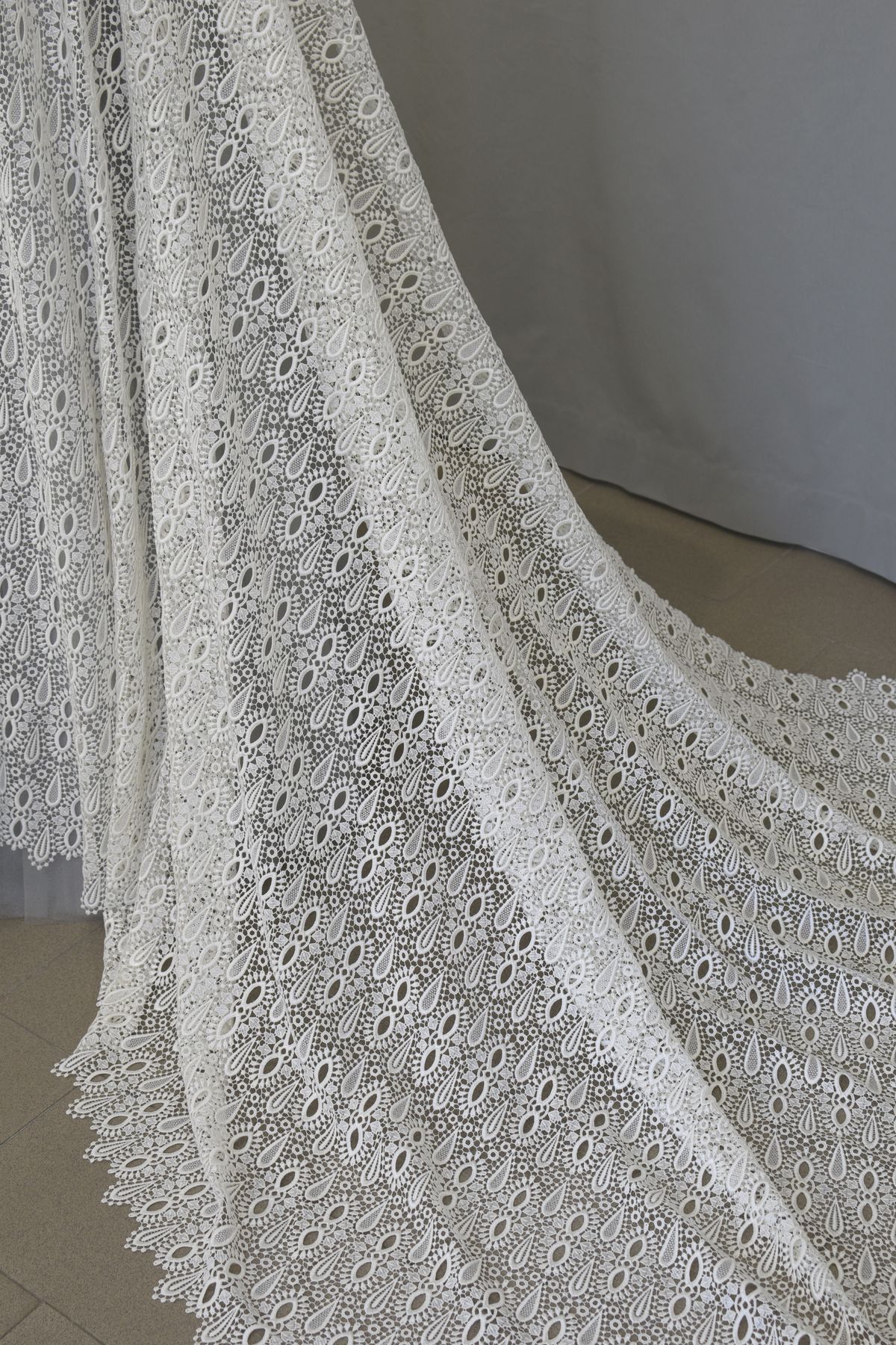 pizzo macrame morbido bianco seta h cm 135 Art 0120F
