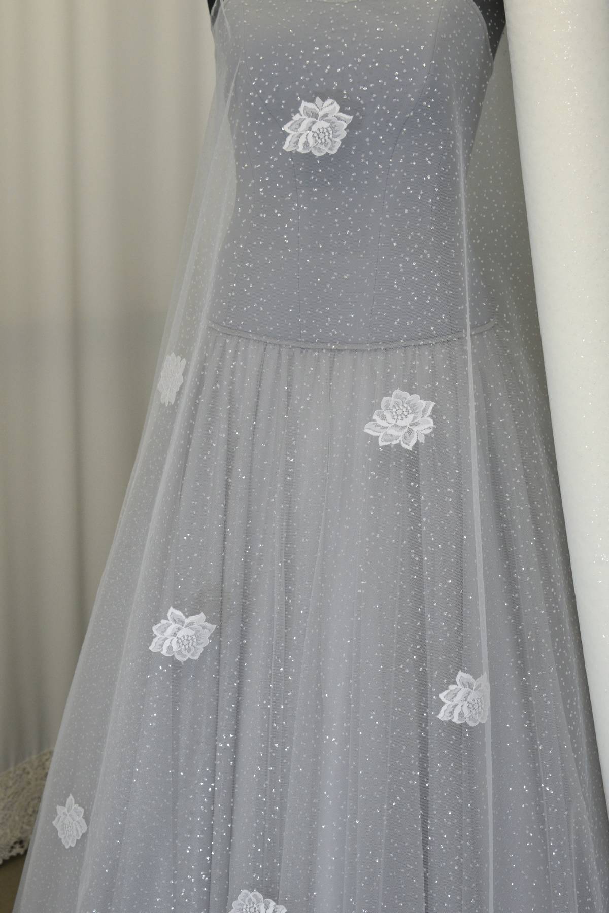 glitter chantilly bianco seta h cm 150 Art 0350