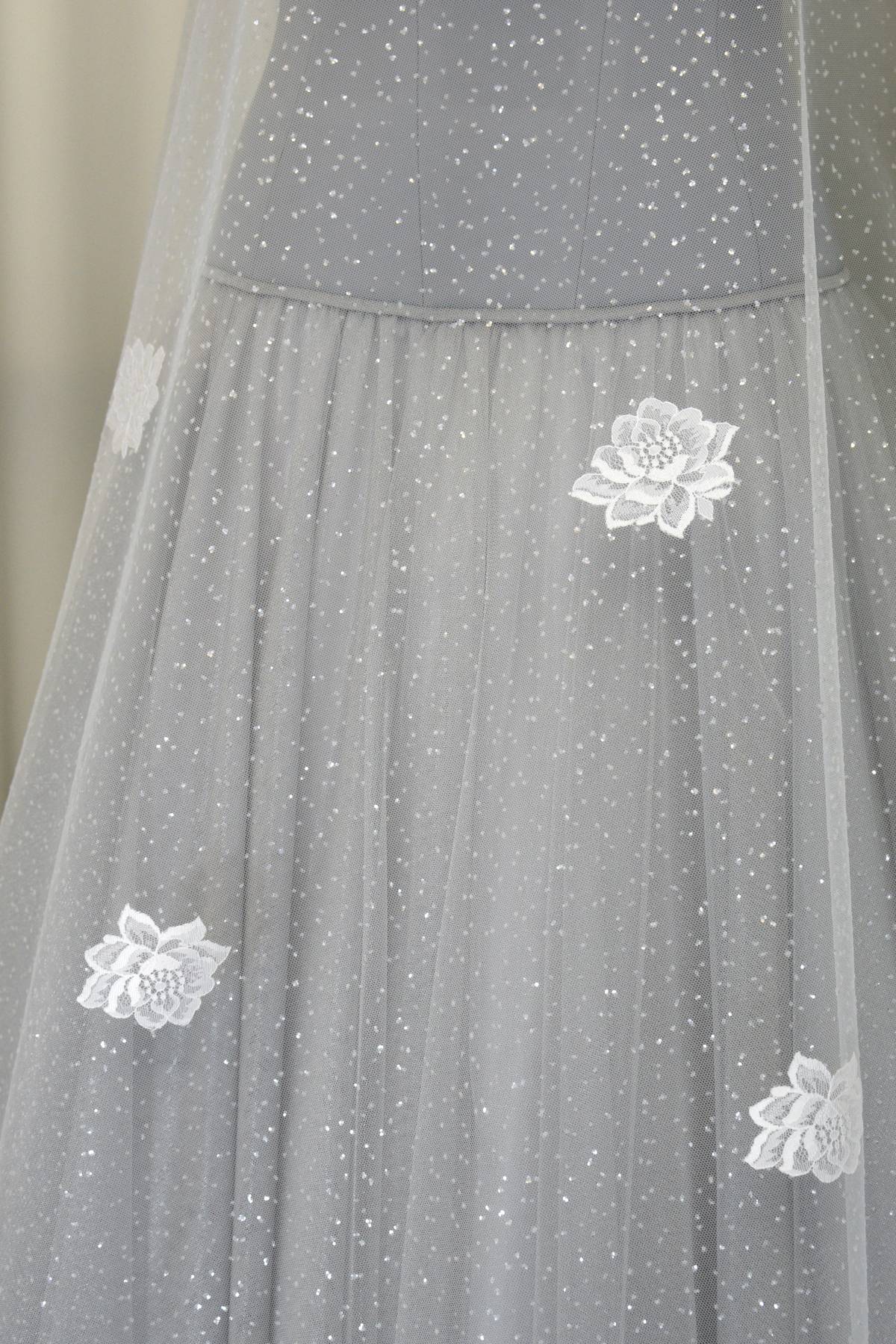 glitter chantilly bianco seta h cm 150 Art 0350