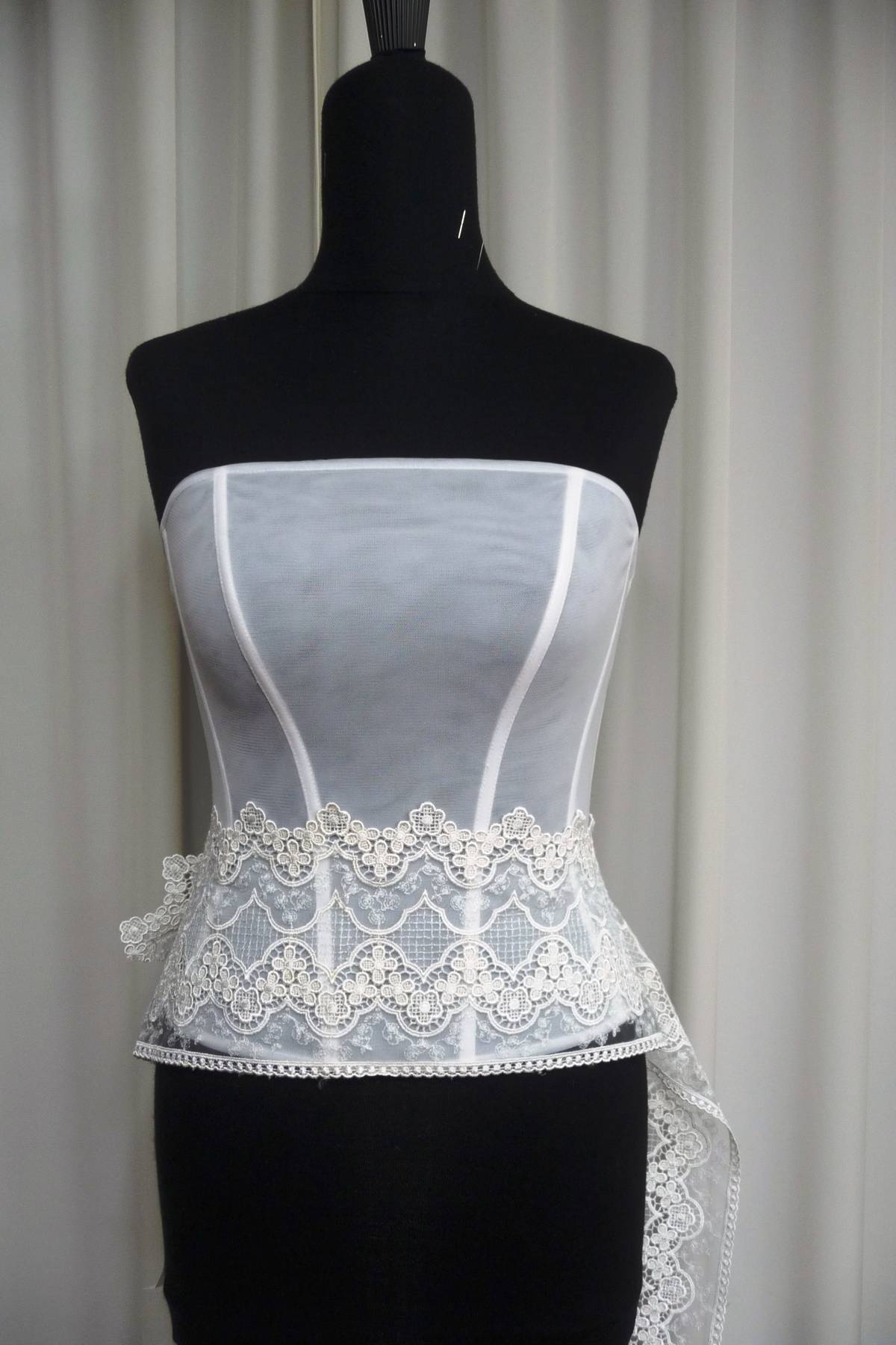 bordo tulle macrame bianco 0864bm Art 0864BM