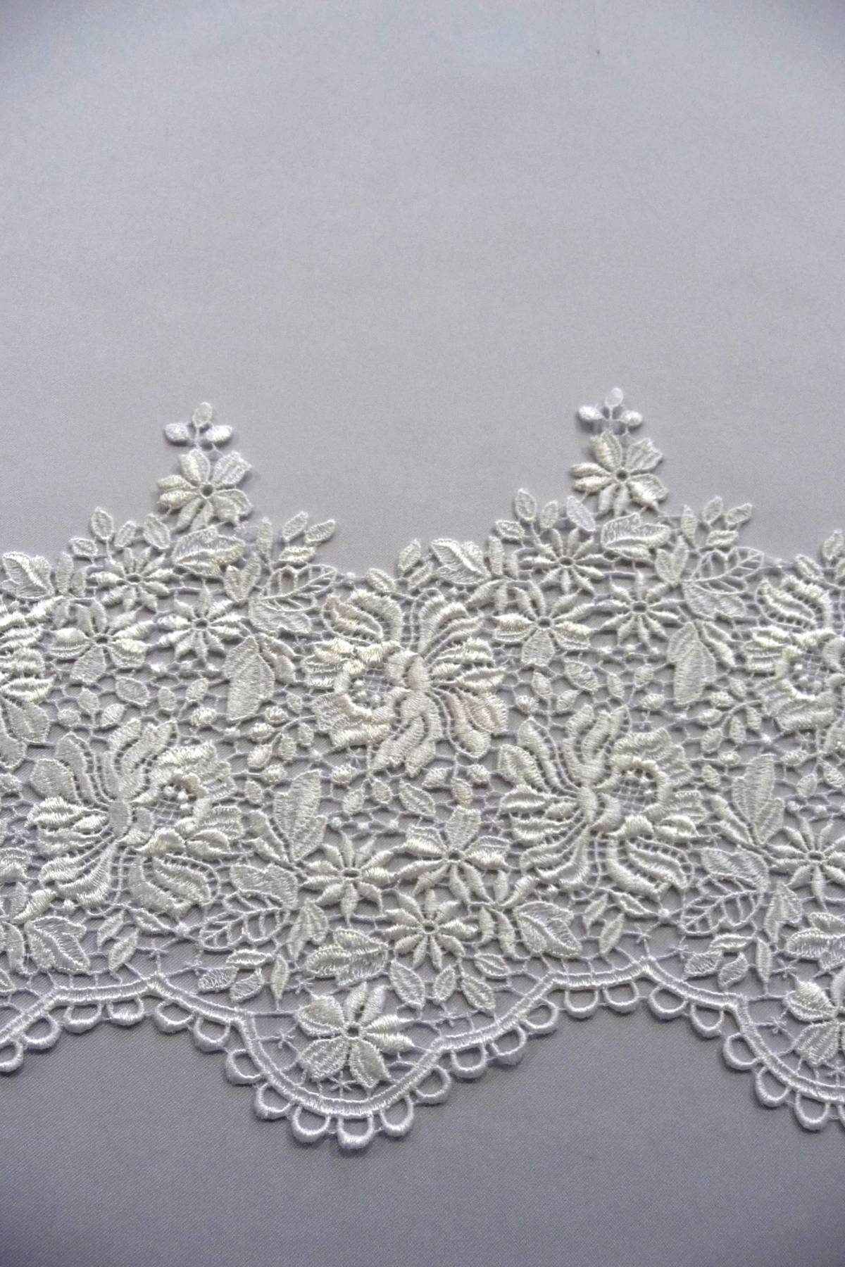 bordo pizzo macrame bianco seta h cm 20 0121bm Art 0121BM