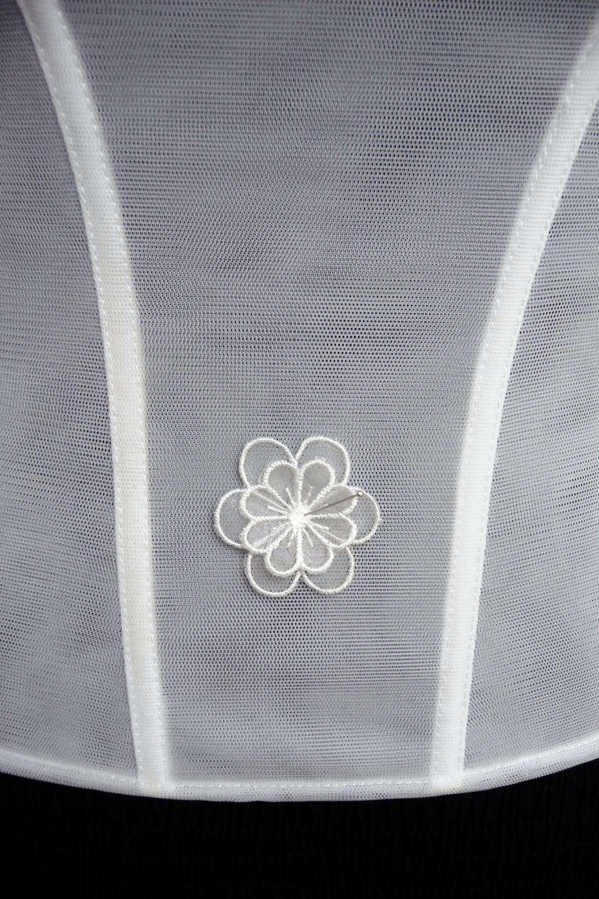 fiorellino doppio organza bianco (confezioni da 100 pezzi) prezzo cadauno Art F59